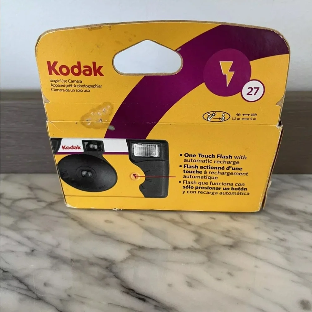 Kodak Single Use Power Flash 35mm Disposable Camera 27 Exposure Vintage 90s Y2K
